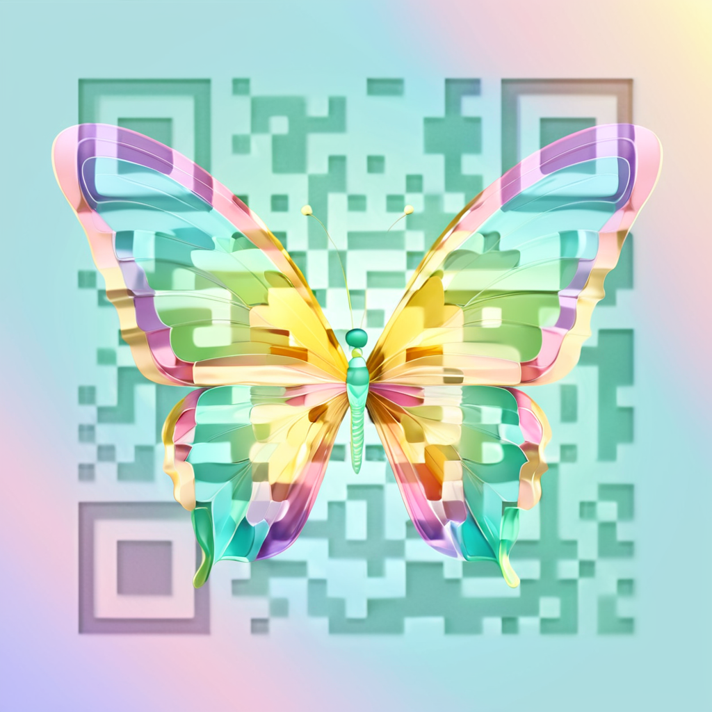 QR artístico de Butterfly — diseño de Animales