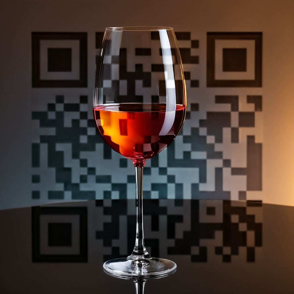Vino artistic QR code — Food & Drinks design