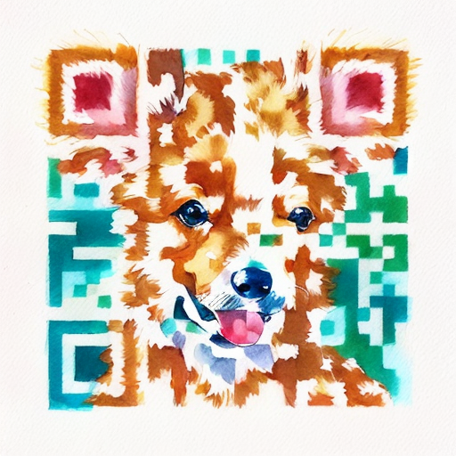 Dog artistic QR code — Animals design