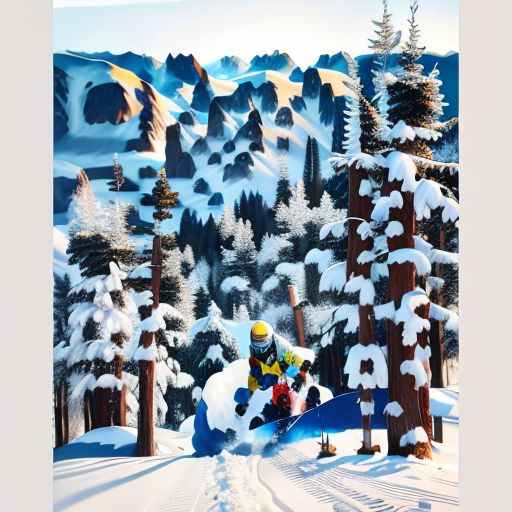 QR artístico de Ski — diseño de Deporte y Movimiento