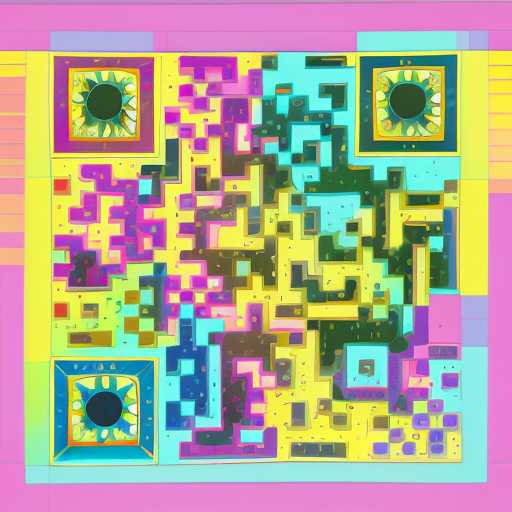 Colors artistic QR code — Abstract design