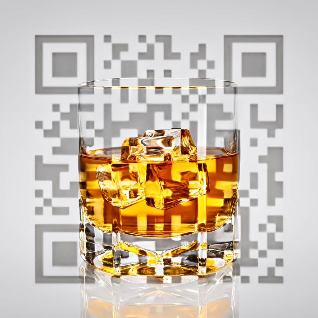 QR artístico de Glass — diseño de Comida y Bebidas