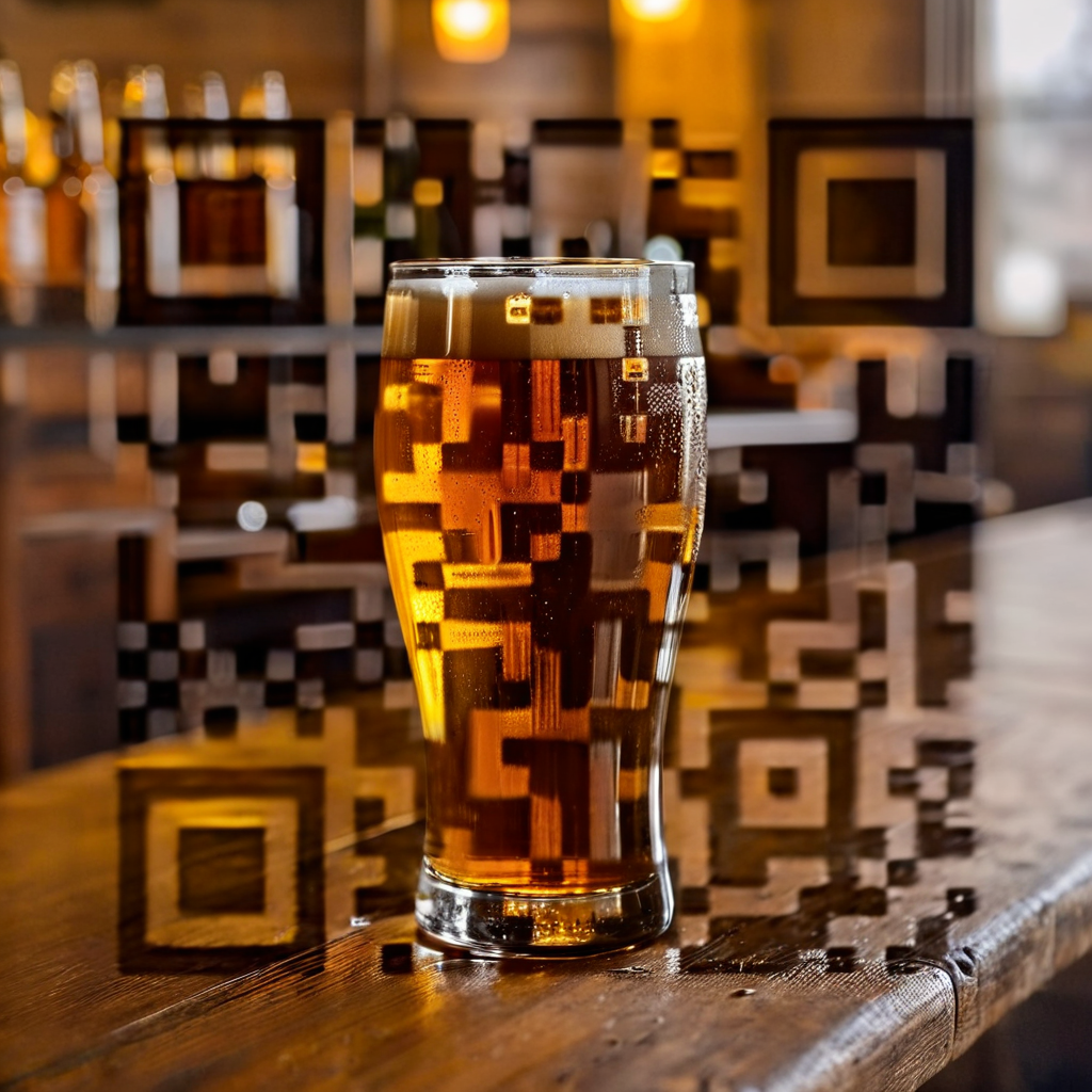 QR artístico de Beer — diseño de Comida y Bebidas