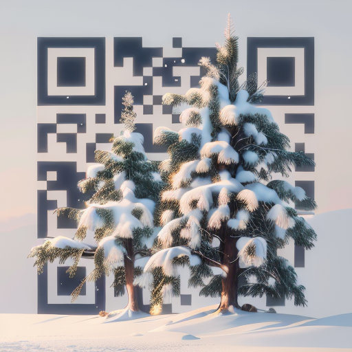 Snow artistic QR code — Nature design