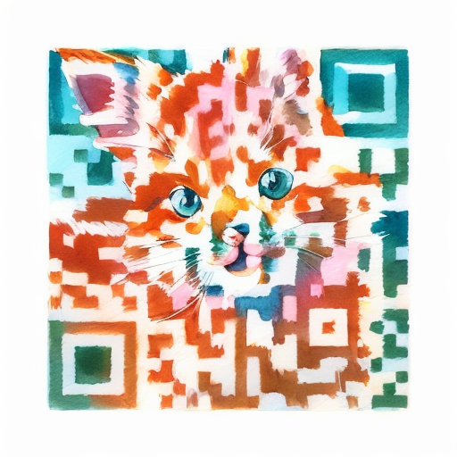 QR artístico de Cat gato — diseño de Animales