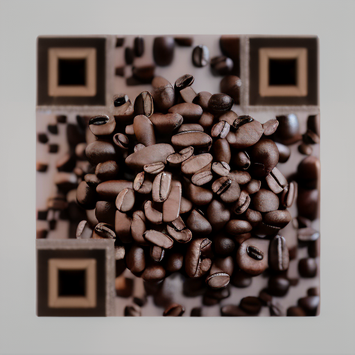 QR artístico de Cafe — diseño de Comida y Bebidas