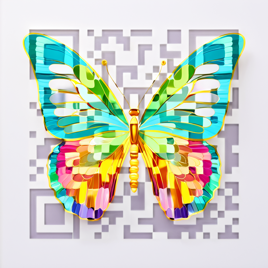QR artístico de Butterfly — diseño de Animales