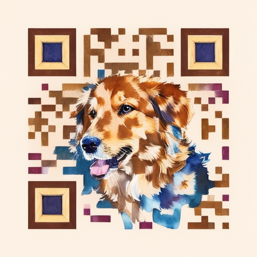 QR artístico de Dog — diseño de Animales