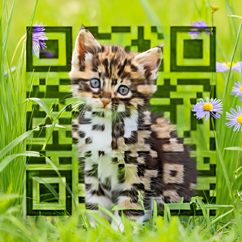 QR artístico de Cat — diseño de Animales