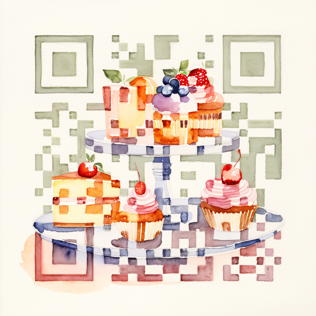 Torta artistic QR code — Food & Drinks design