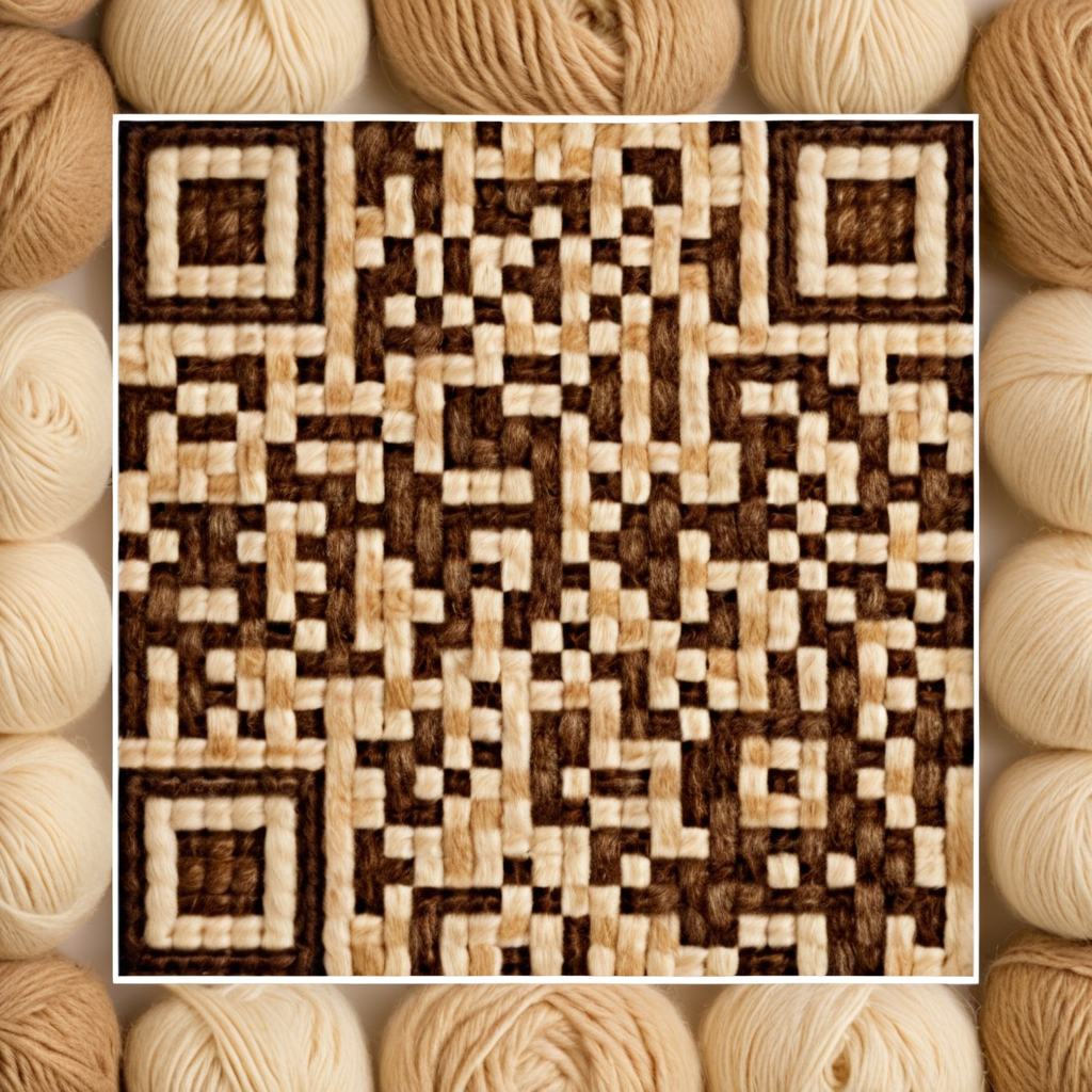 Wool artistic QR code — Crafts & Design design