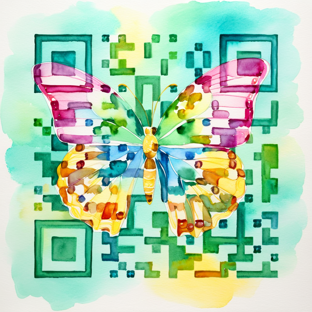 QR artístico de Butterfly — diseño de Animales