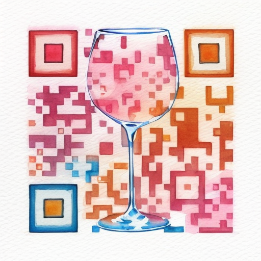 Wine artistic QR code — Food & Drinks design