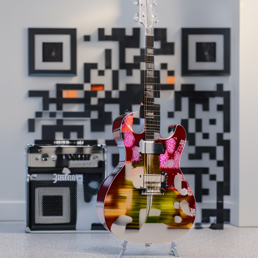 QR artístico de Guitar — diseño de Música e Instrumentos