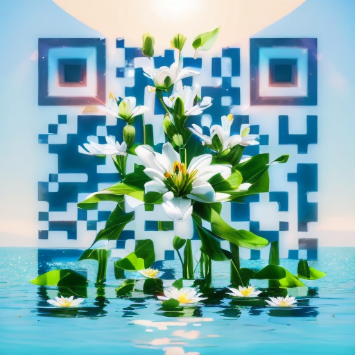 Flowers artistic QR code