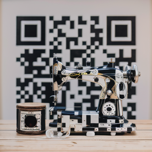 Sewing machine artistic QR code — Crafts & Design design