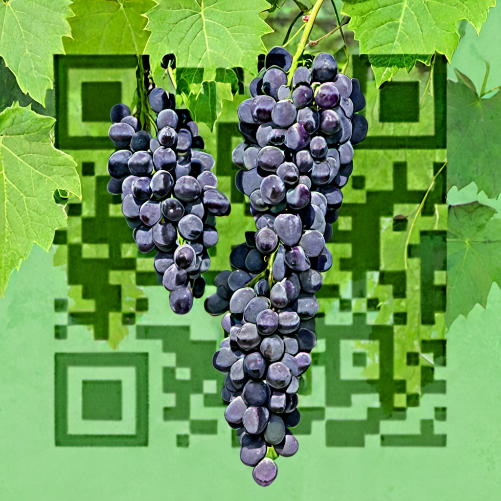 Grapes artistic QR code — Food & Drinks design