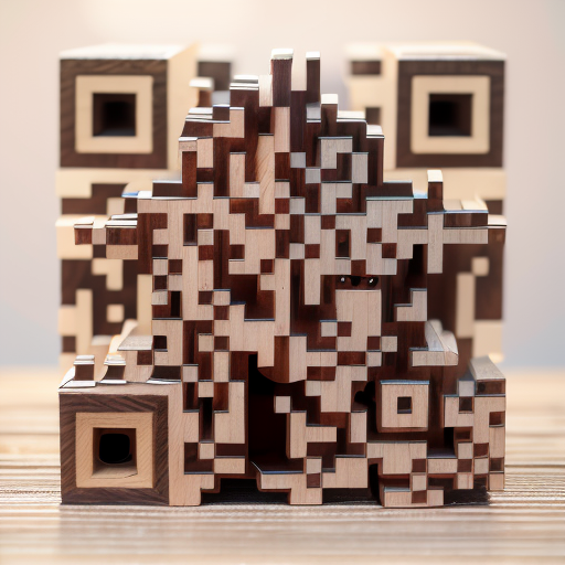 QR artístico de Wood — diseño de Manualidades y Diseño