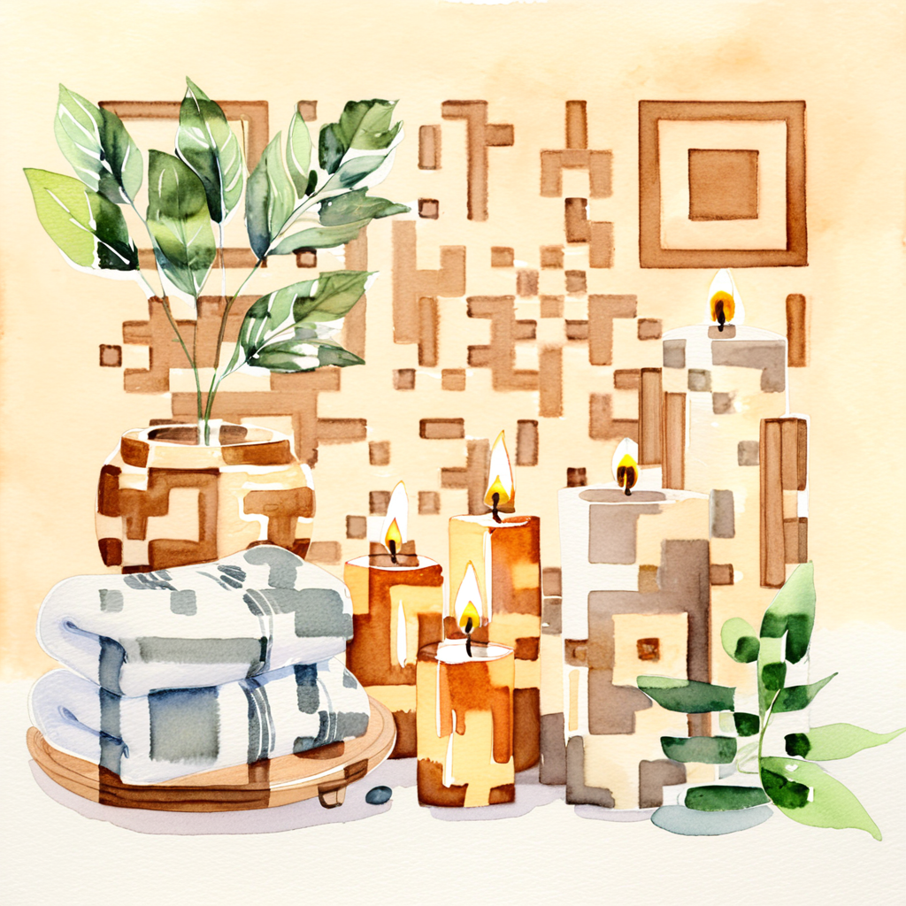 Candles artistic QR code