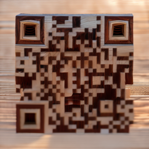 QR artístico de Wood — diseño de Manualidades y Diseño