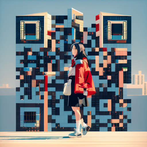 Ghibli artistic QR code — People & Characters design