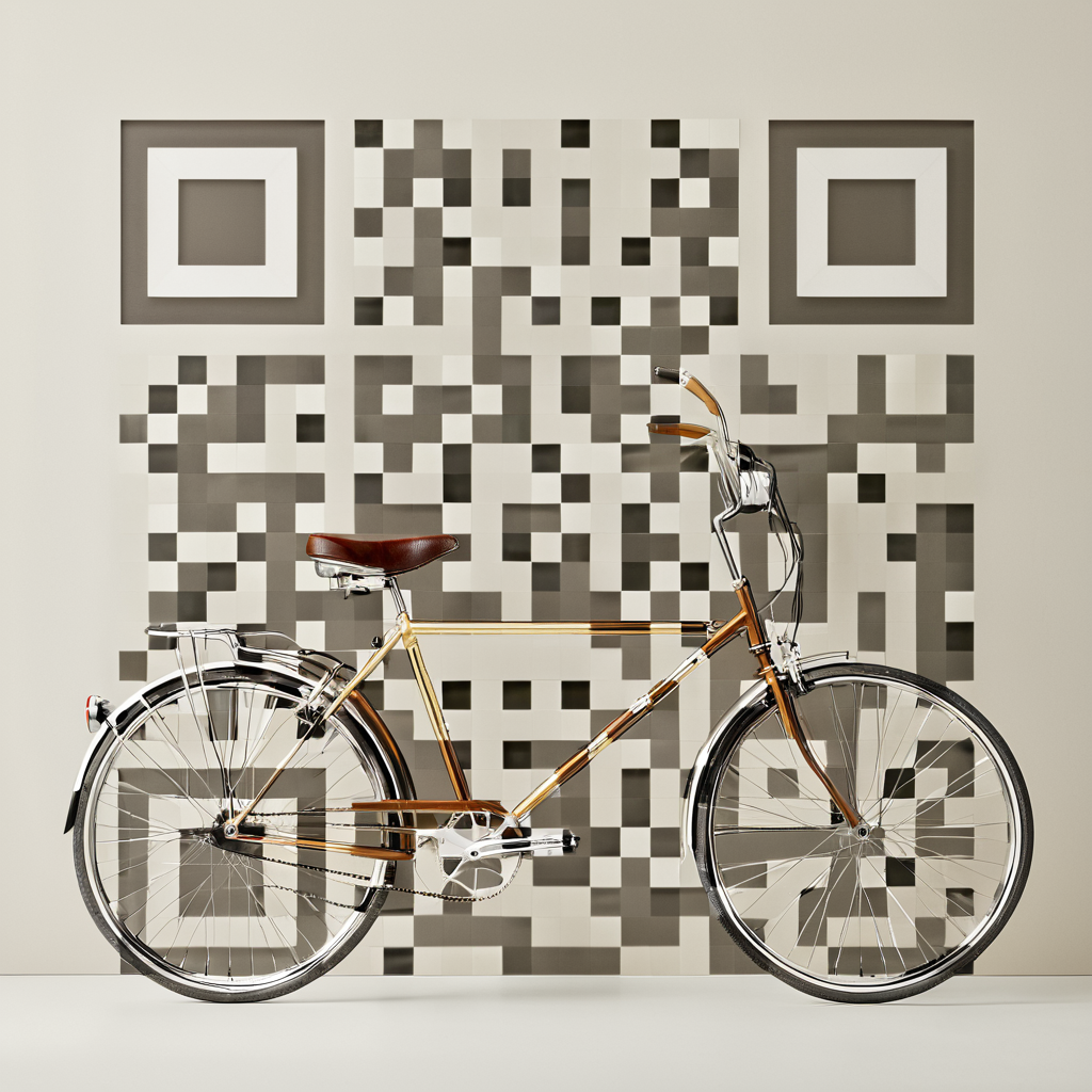 QR artístico de Bicycle — diseño de Vehículos y Transporte