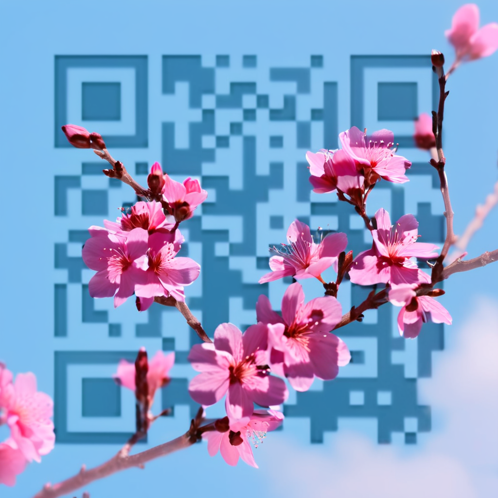QR artístico de Pink — diseño de Flores