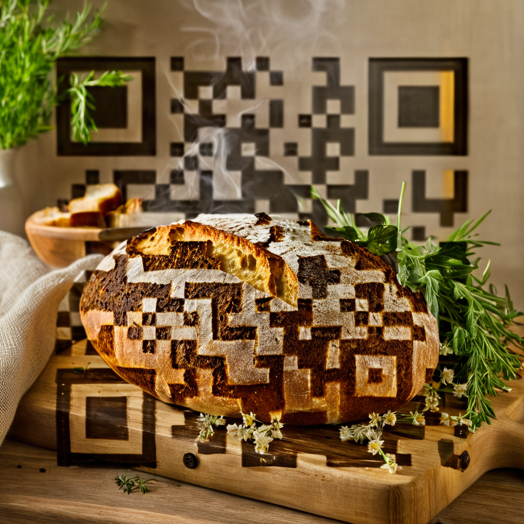 Bread artistic QR code — Food & Drinks design