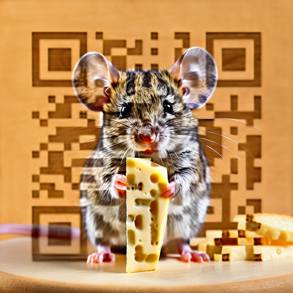 QR artístico de Mouse — diseño de Animales