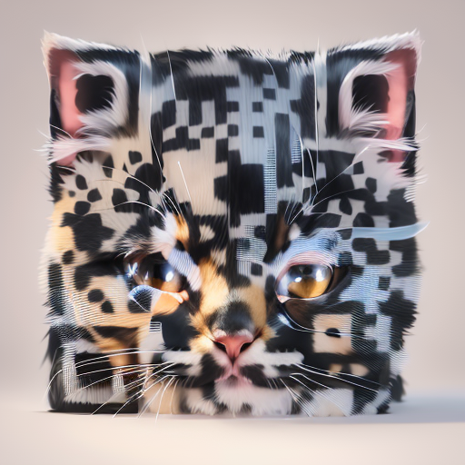 QR artístico de Cat — diseño de Animales
