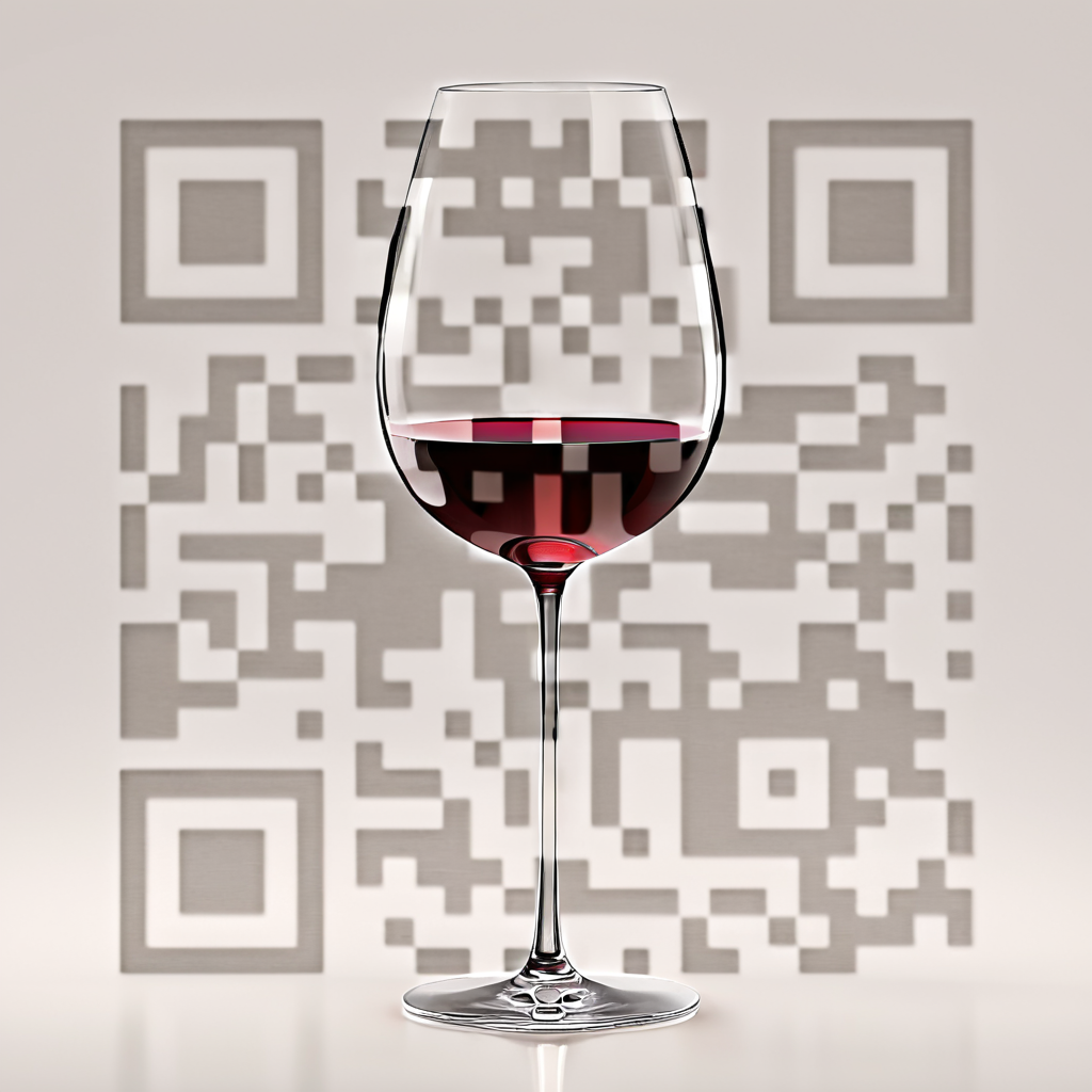 Wine artistic QR code — Food & Drinks design