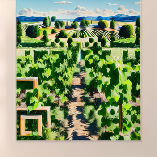 QR artístico de Vineyard — diseño de Naturaleza