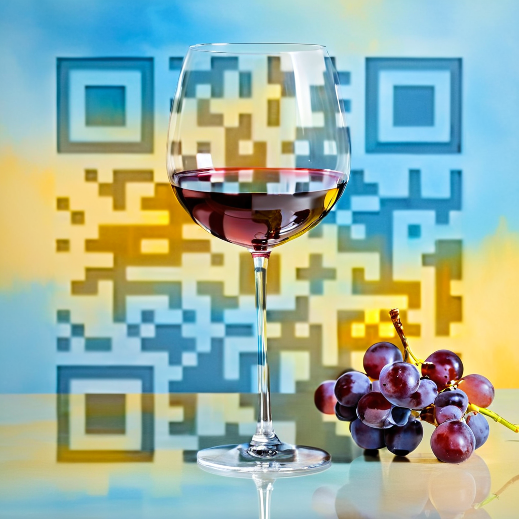 Wine artistic QR code — Food & Drinks design