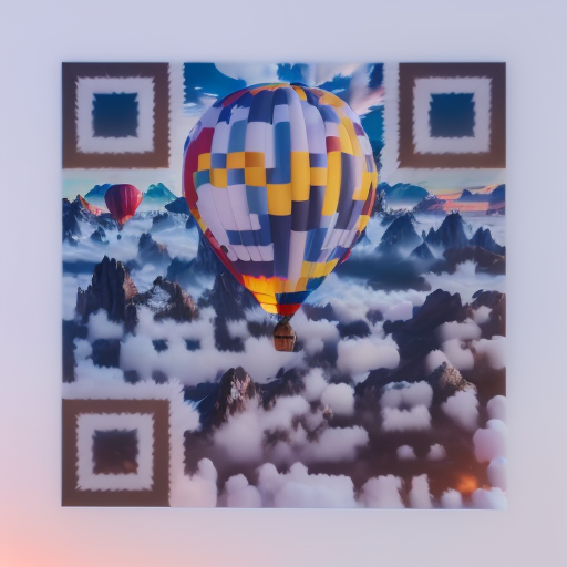 QR artístico de Balloon — diseño de Vehículos y Transporte