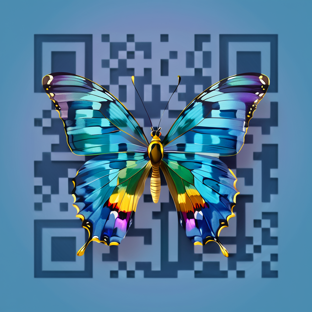 QR artístico de Butterfly — diseño de Animales