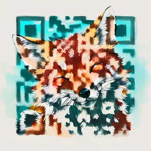QR artístico de Fox — diseño de Animales