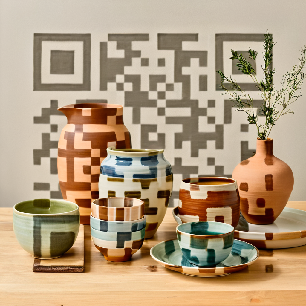 Pottery artistic QR code — Crafts & Design design