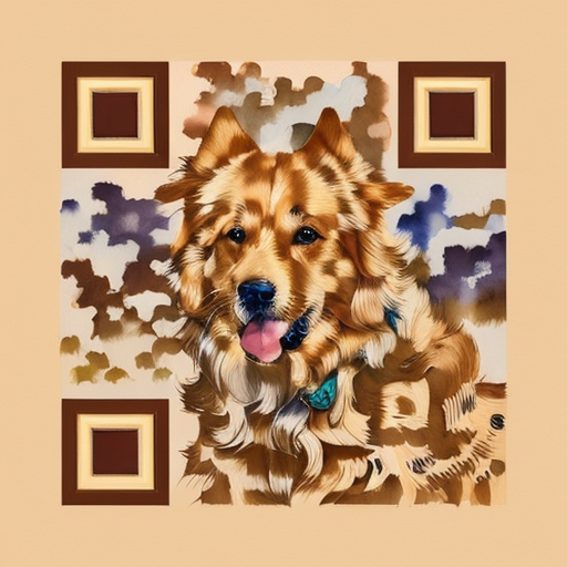 QR artístico de Dog — diseño de Animales
