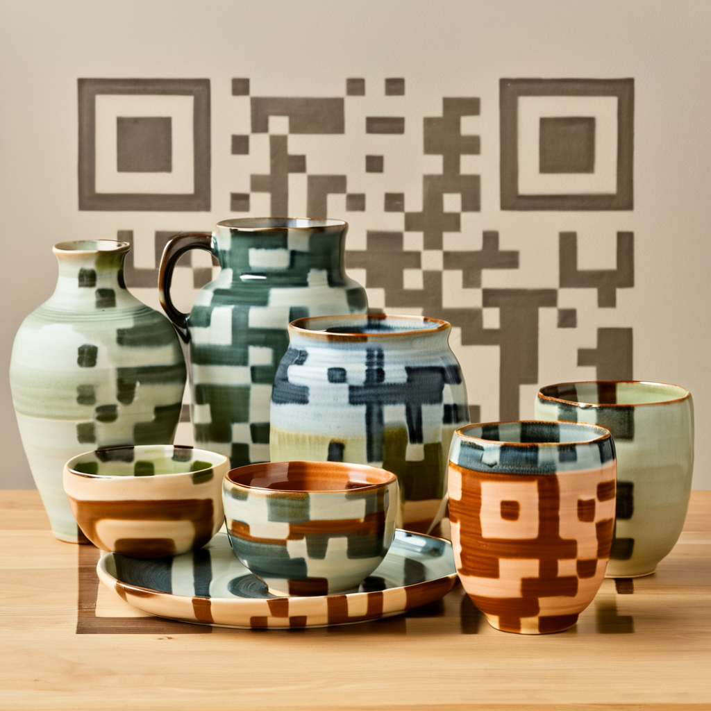 Pottery artistic QR code — Crafts & Design design