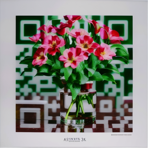Flowers artistic QR code