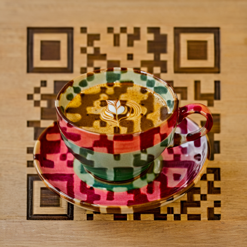 Coffee artistic QR code — Food & Drinks design