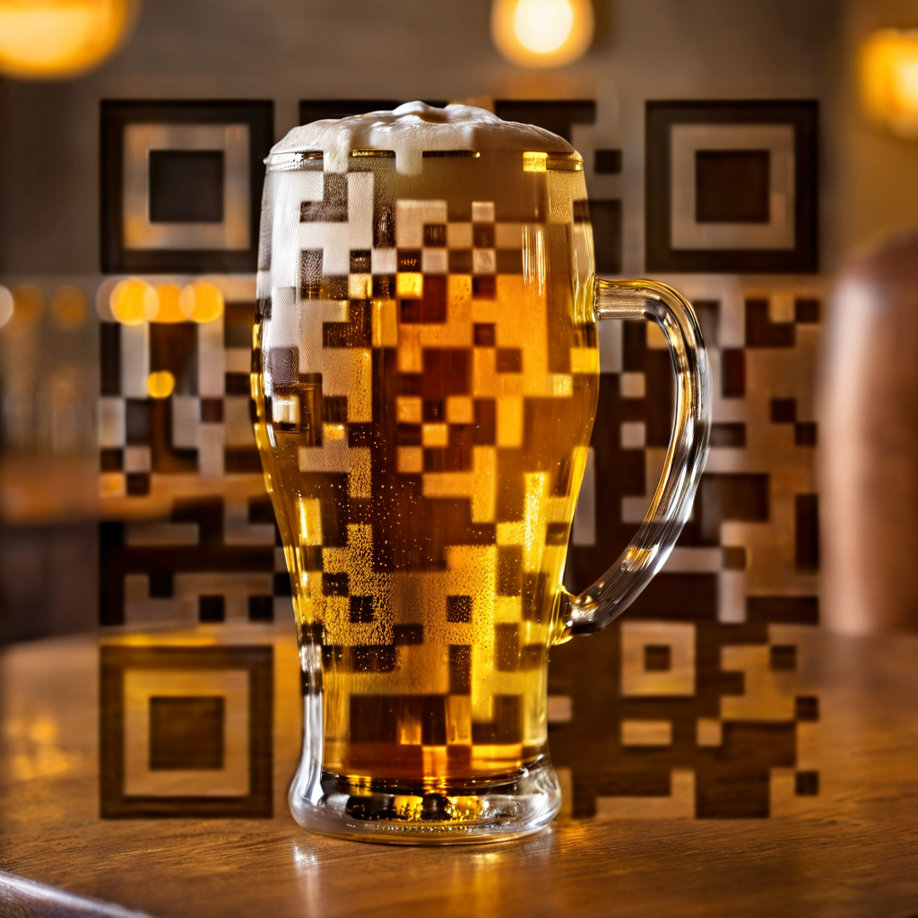 QR artístico de Beer — diseño de Comida y Bebidas