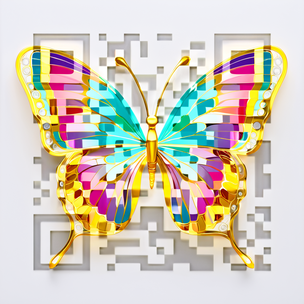 QR artístico de Butterfly — diseño de Animales