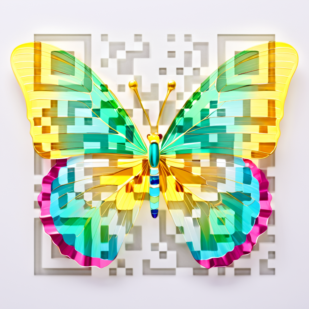 Butterfly artistic QR code — Animals design