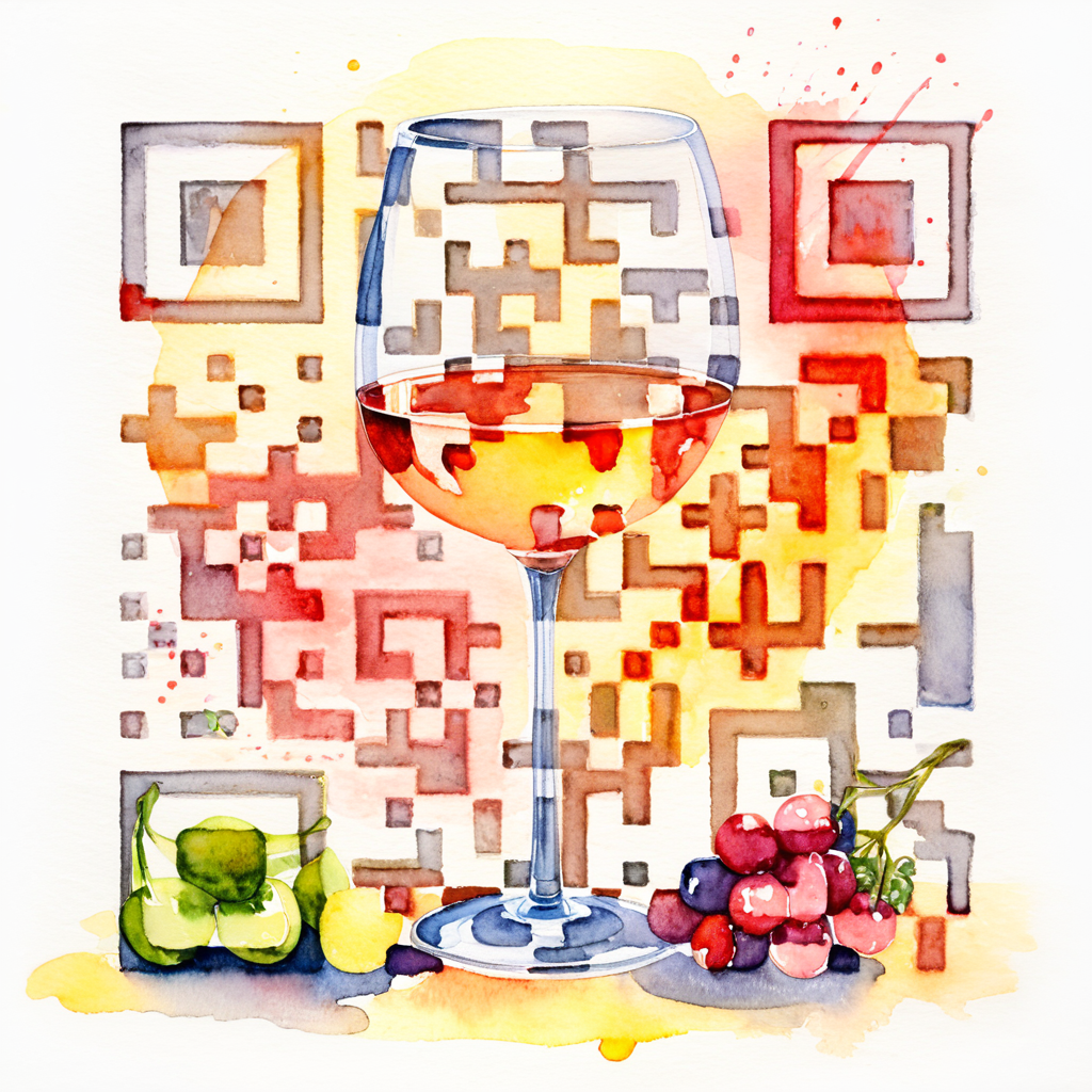 Wine artistic QR code — Food & Drinks design